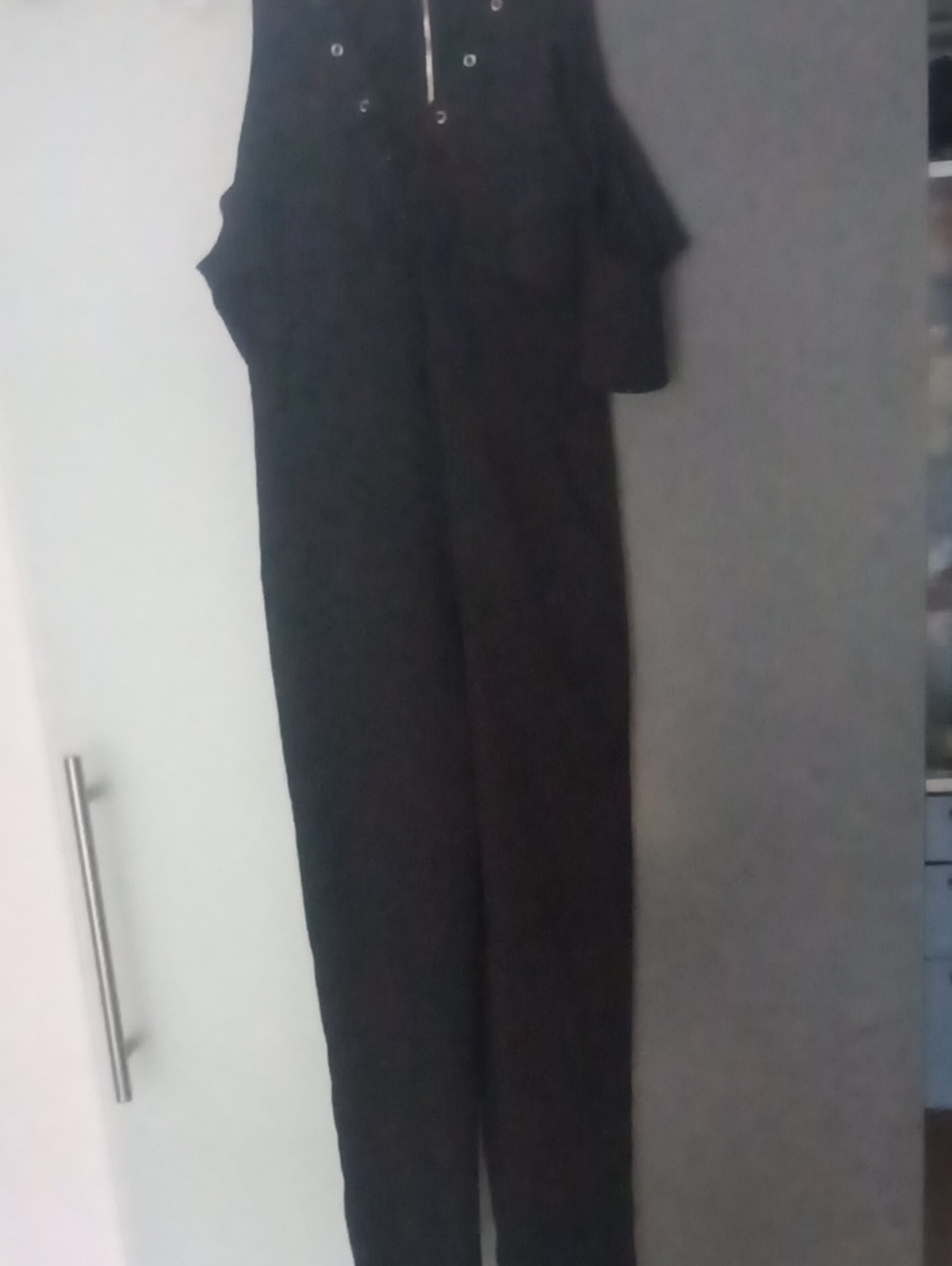 Lavish Alice Black Sleeveless Jumpsuit with Eyelet Detail